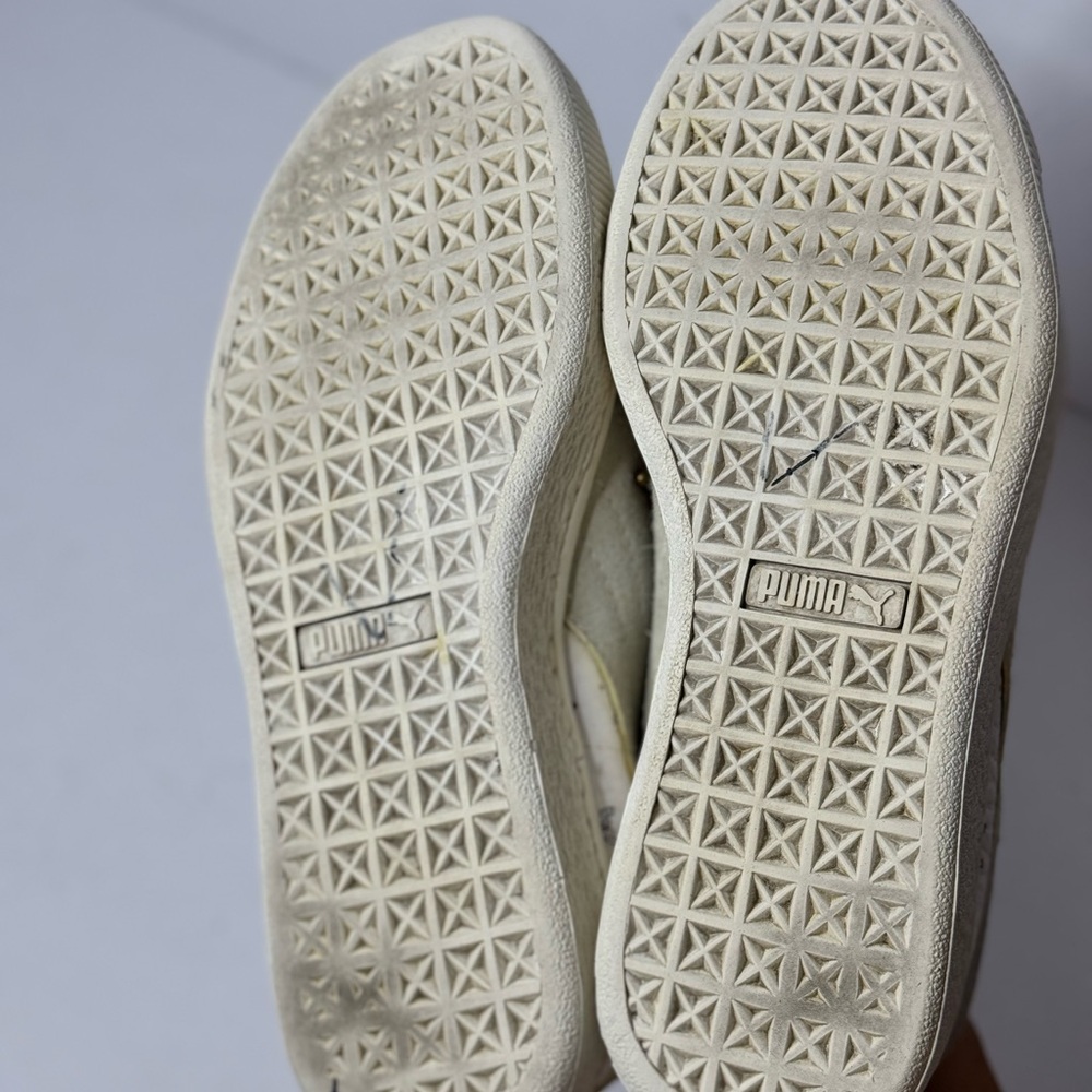 MCM x Puma US8 Classic White Suede Women’s Sneakers - Picture 8 of 16